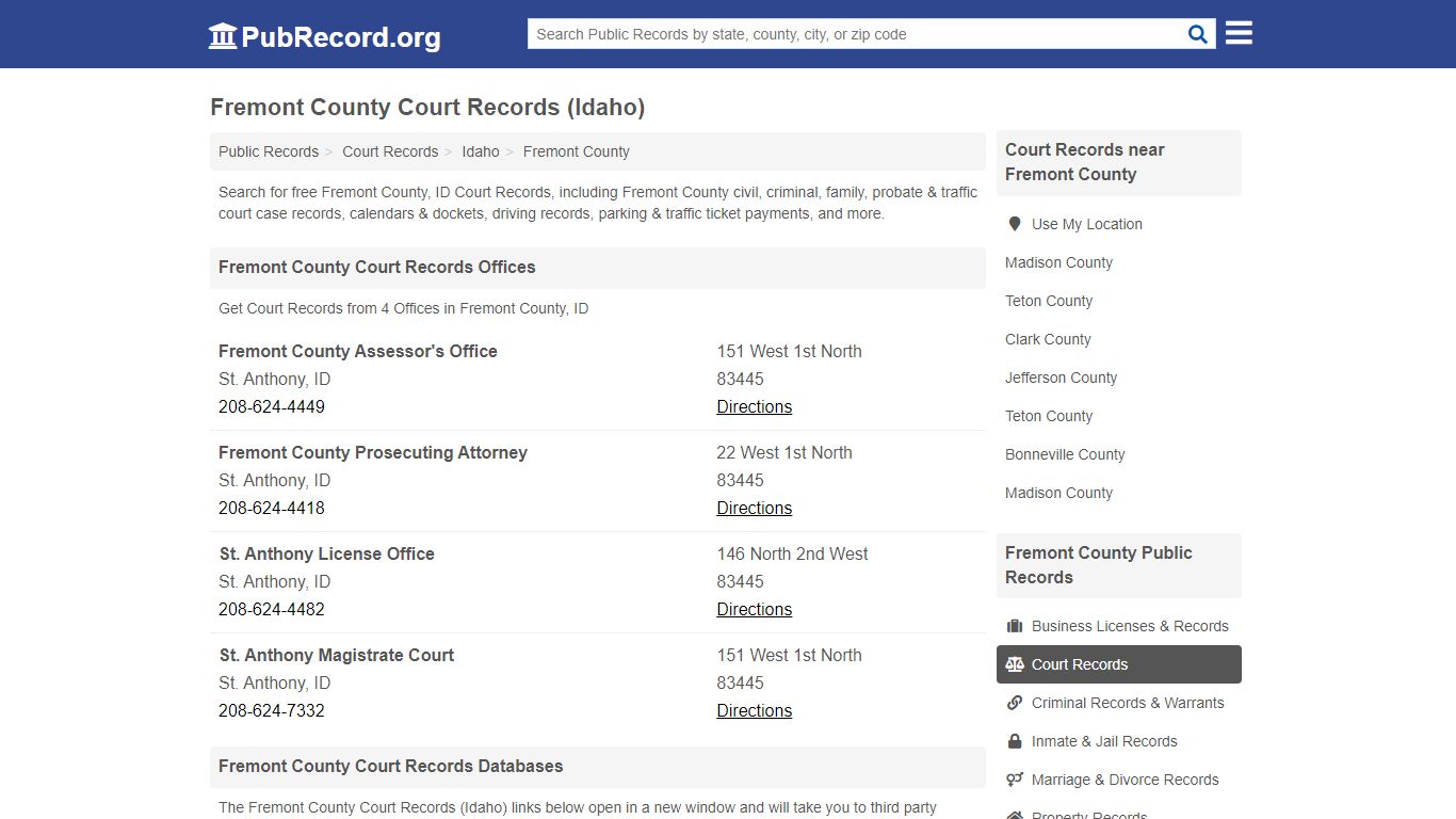 Free Fremont County Court Records (Idaho Court Records)