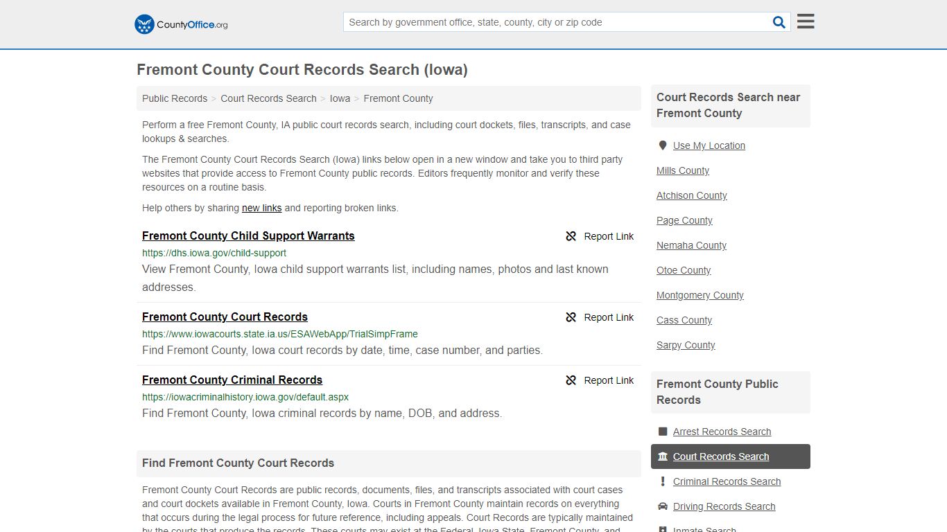 Court Records Search - Fremont County, IA (Adoptions ...